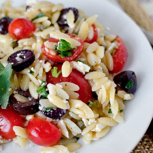 Mediterranean Orzo Salad #mediterranean #dinner #recipe