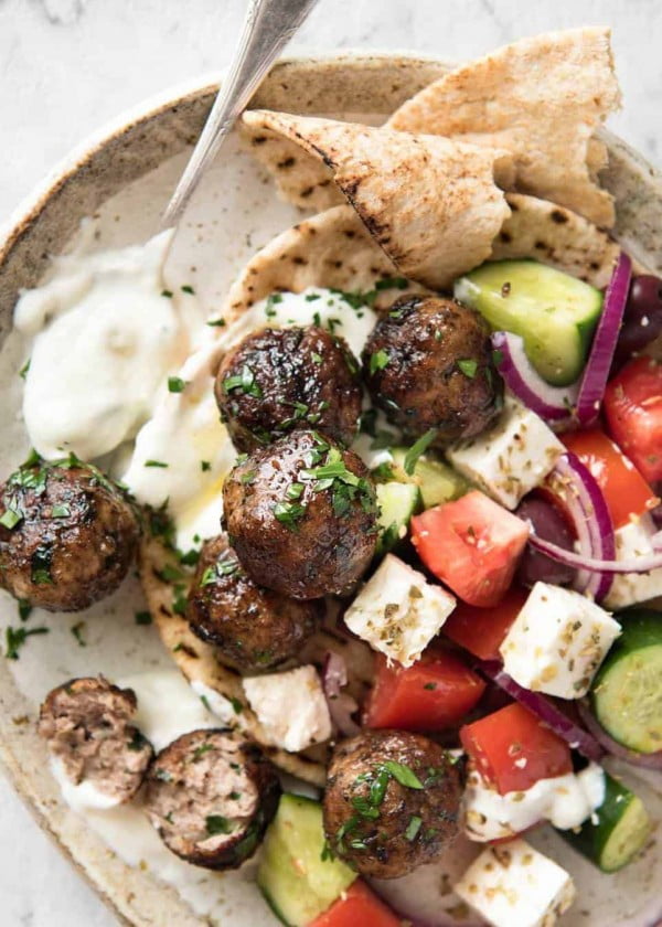 Greek Meatballs (Keftedes) #mediterranean #dinner #recipe
