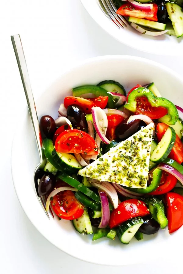 Authentic Greek Salad #mediterranean #dinner #recipe
