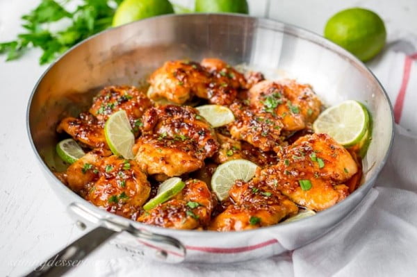 Easy Spicy Honey Lime Chicken Thigh Recipe #recipe #chicken #quick #easy #dinner