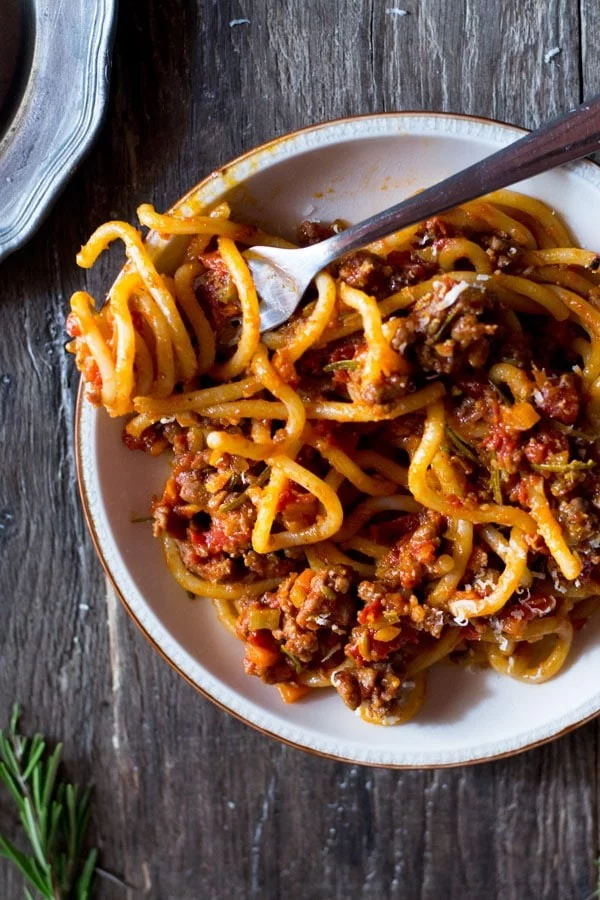 Pici and Tuscan Sausage Ragu #sausage #dinner #recipe