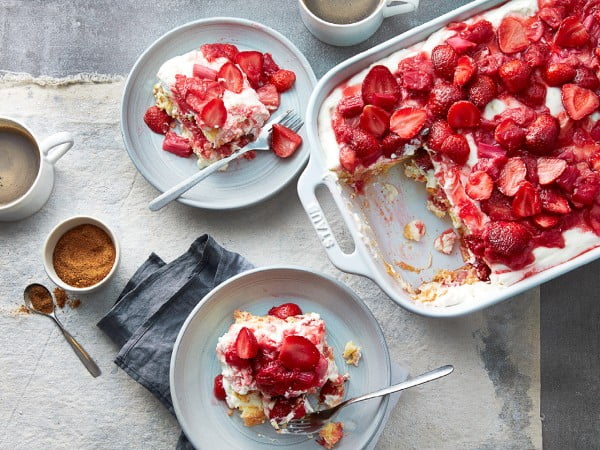 Strawberry rhubarb tiramisu recipe #tiramisu #recipe #dessert