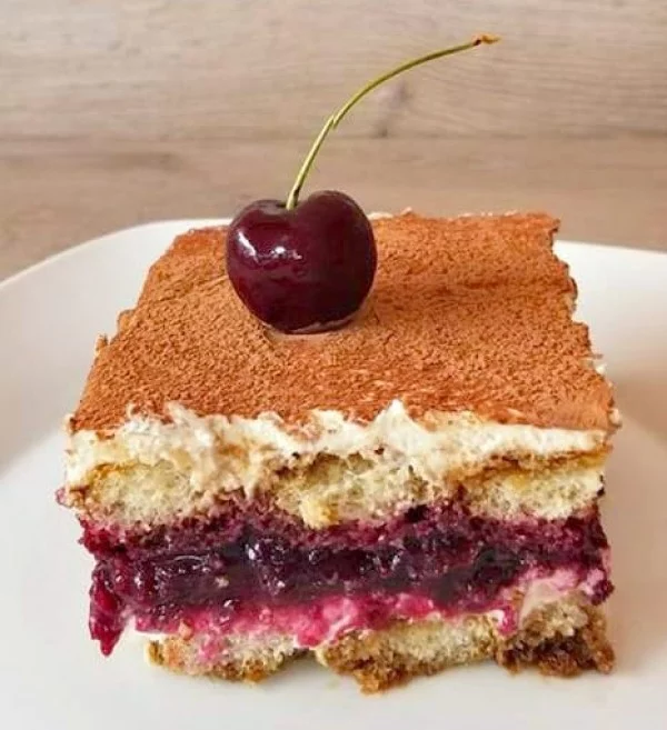 Cherry Tiramisu #tiramisu #recipe #dessert