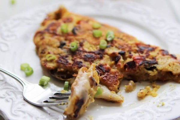 Vegan Chickpea Omelettes #vegetarian #healthy #breakfast #recipe