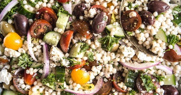 Mediterranean Couscous Salad #vegetarian #salad #recipe #healthy