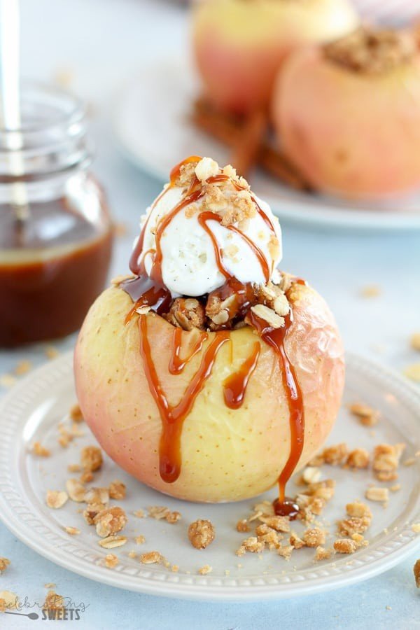 Baked Stuffed Apples #apple #recipe #dessert #snack