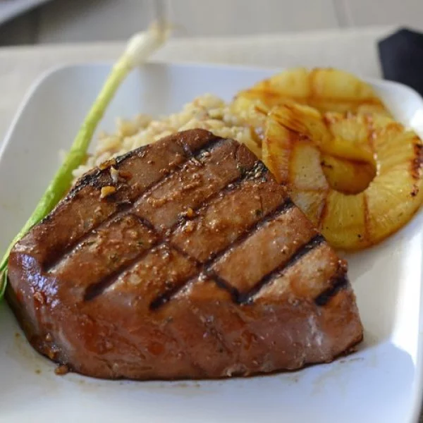 Grilled Teriyaki Tuna Steaks #grilled #fish #grill #dinner #recipe