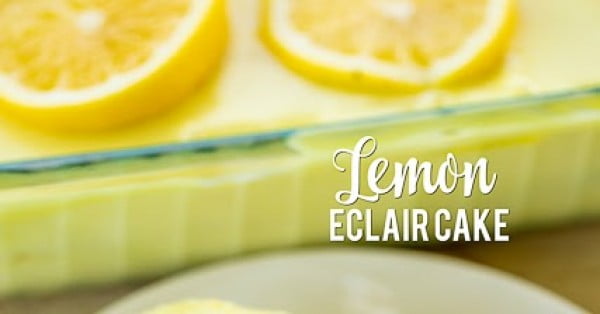 Lemon Eclair Cake' #lemon #dessert #recipe
