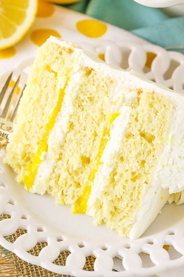 Lemon Mascarpone Layer Cake #lemon #dessert #recipe