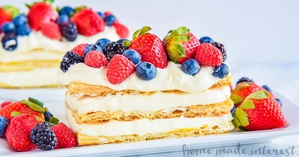 Lemon Berry Napoleon #lemon #dessert #recipe