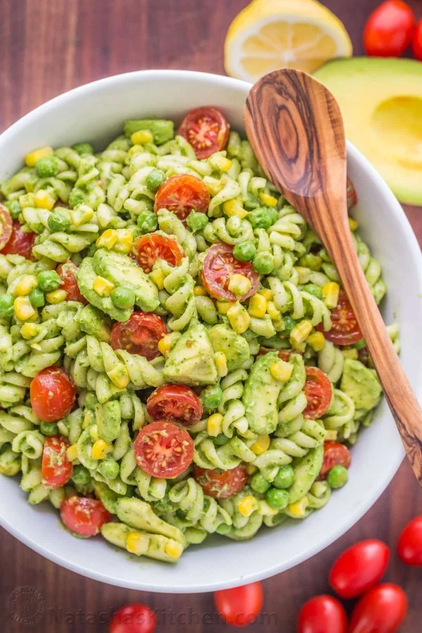 Creamy Avocado Pasta Salad #pasta #salad #recipe #lunch #dinner