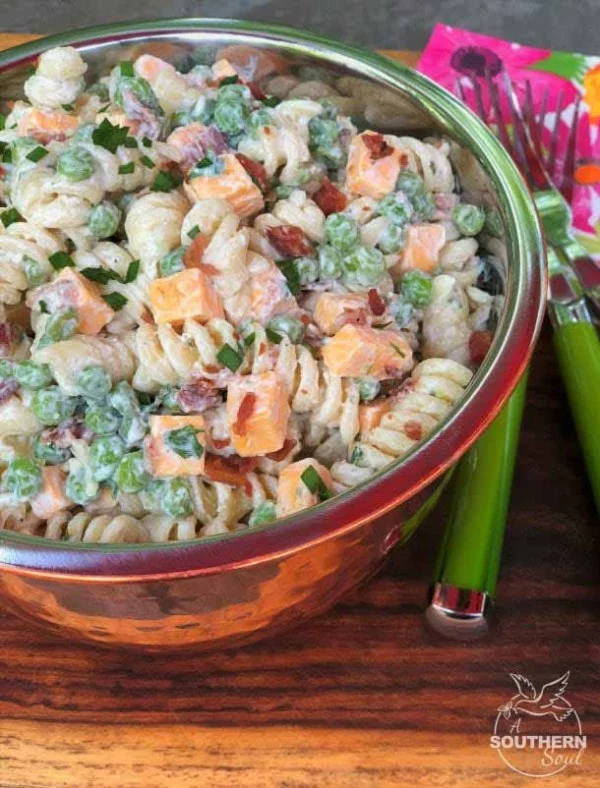 Bacon Ranch Pasta Salad #pasta #salad #recipe #lunch #dinner