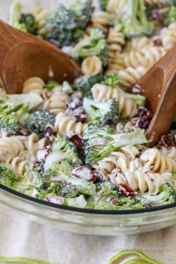 Broccoli Pasta Salad #pasta #salad #recipe #lunch #dinner