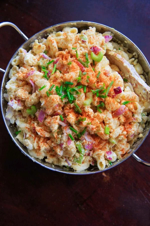 Deviled Egg Macaroni Pasta Salad #pasta #salad #recipe #lunch #dinner