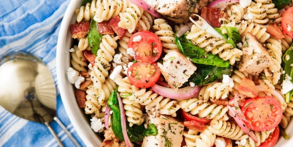 This Chicken Pasta Salad Is Loaded With Fresh Ingredients #pasta #salad #recipe #lunch #dinner