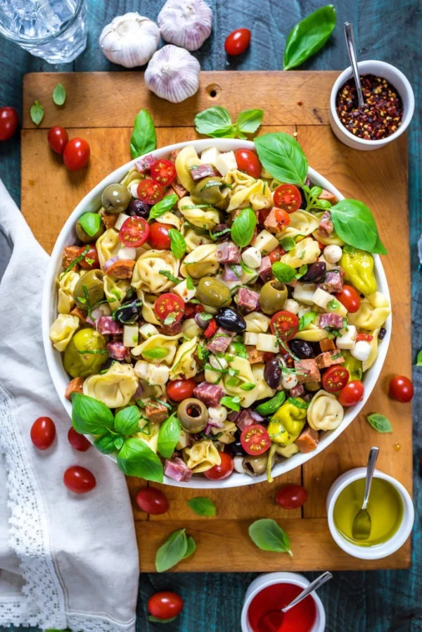 Antipasto Tortellini Pasta Salad #pasta #salad #recipe #lunch #dinner