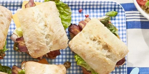 Pimiento Salad Club Sandwiches #picnic #sandwich #recipe #snack