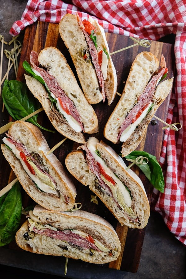 Pressed Italian Sandwiches #picnic #sandwich #recipe #snack