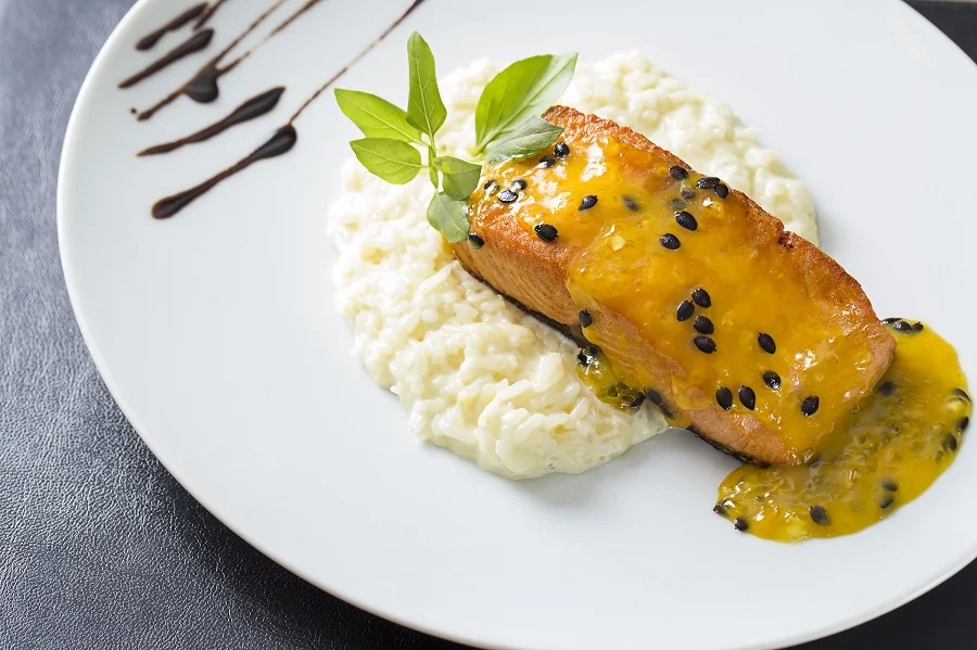 risotto with salmon