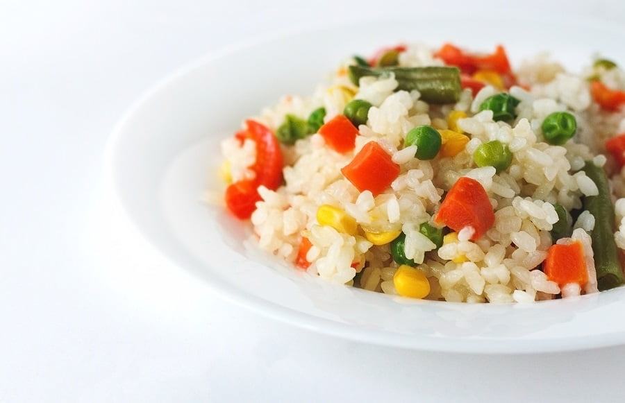 white rice salad